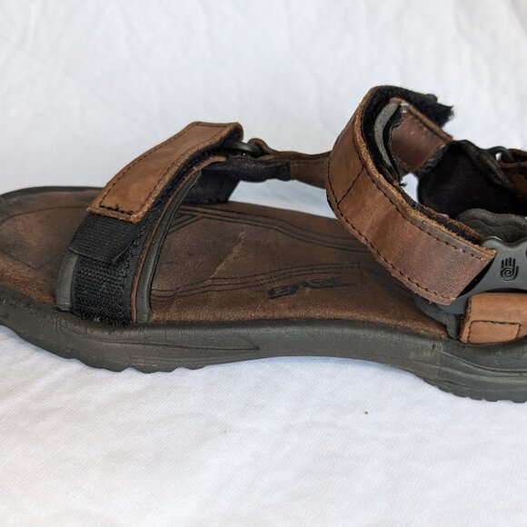 Teva Hurricane Drift Size 8 Brown Leather Sandal w/ 3 adjustable straps #6367 - Picture 5 of 6